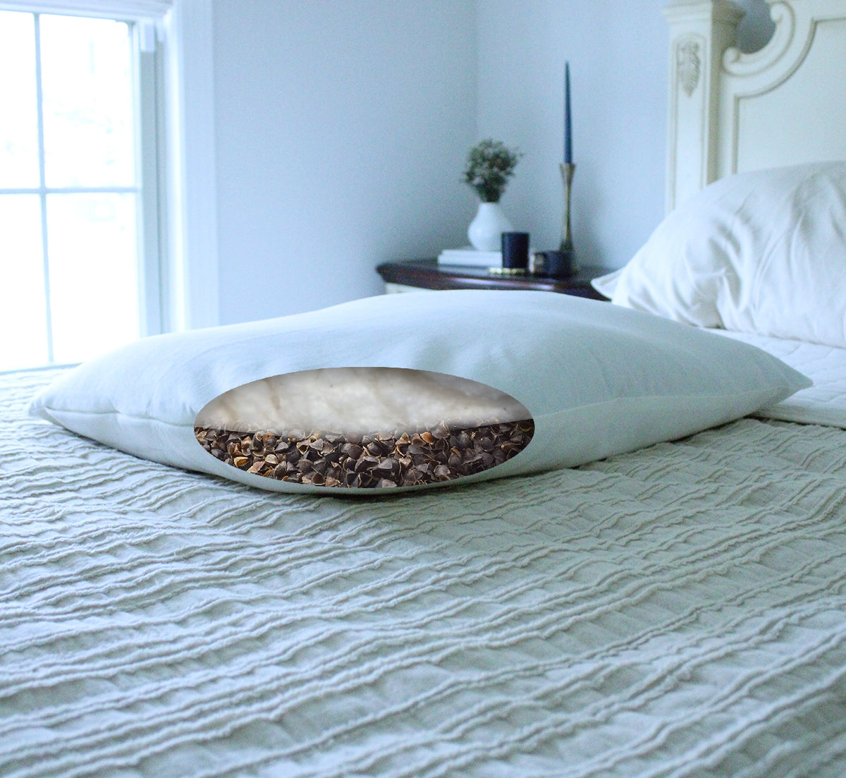 Natural Cotton Buckwheat Bed Pillow