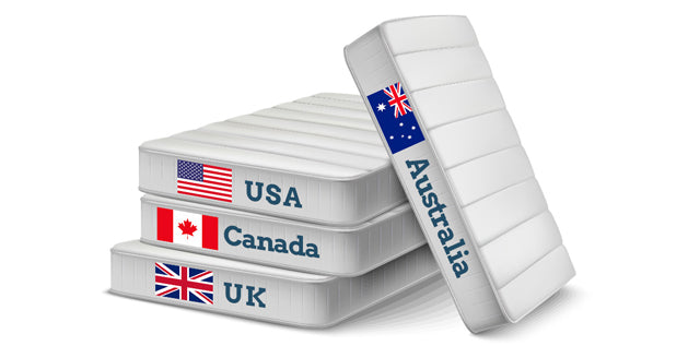 international mattress size guide - us, canada, uk, and australia
