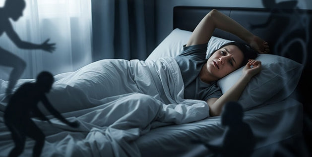 Parasomnias - Person experiencing disturbed sleep at night