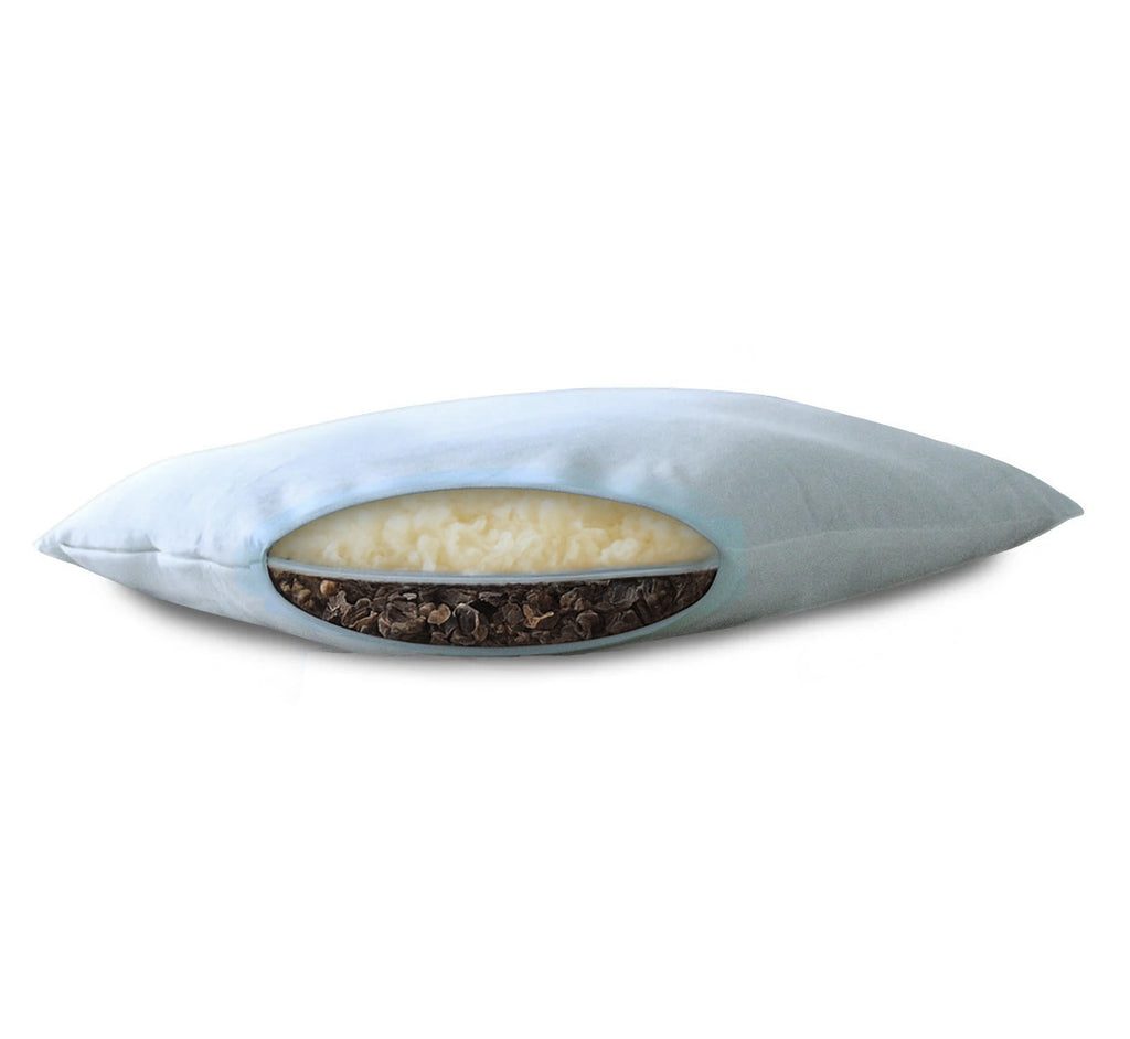 Hybrid Pillow : Natural Wool & Buckwheat