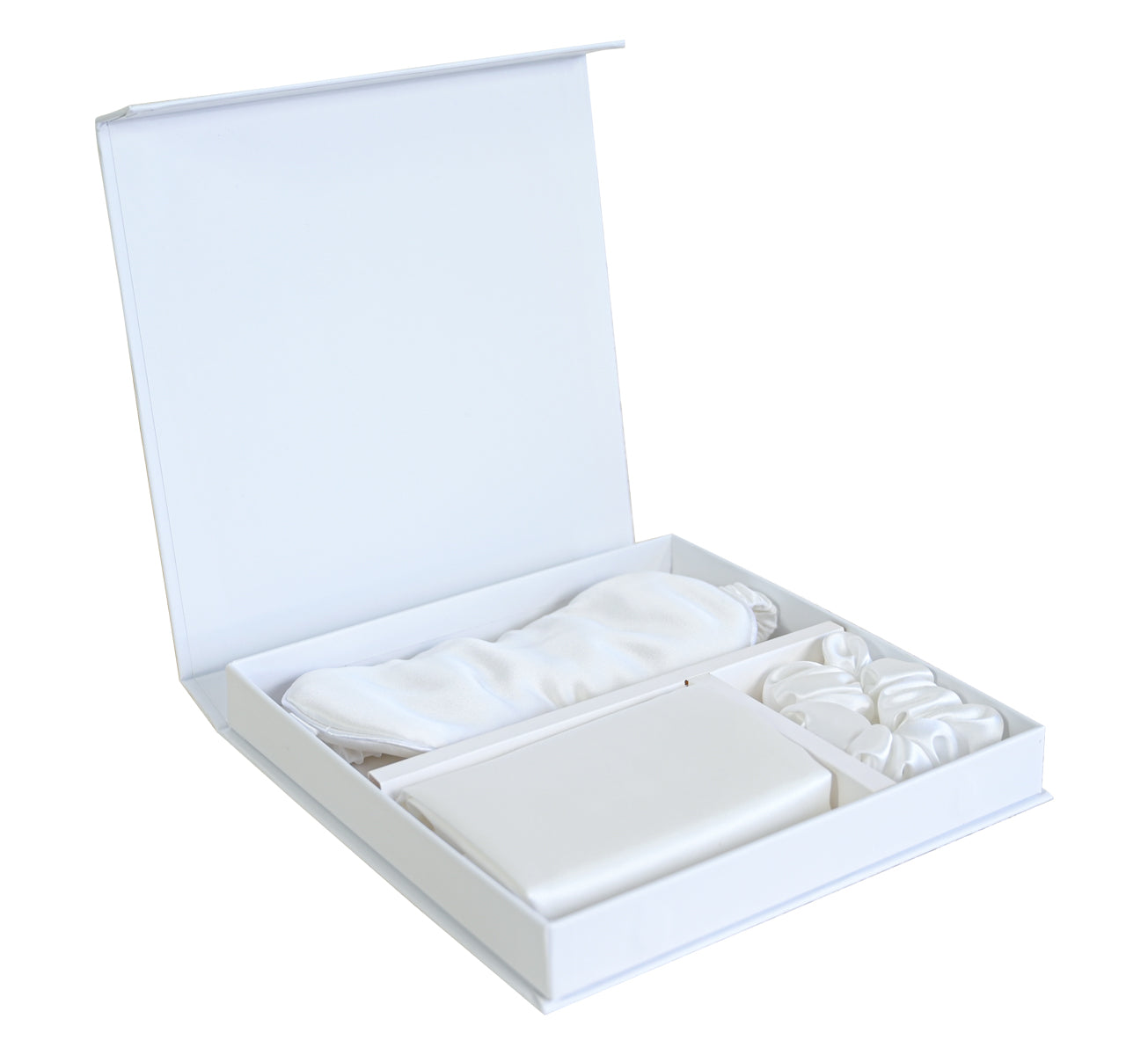 Silk Pillowcase & Eye Mask Gift Box Set in Olive