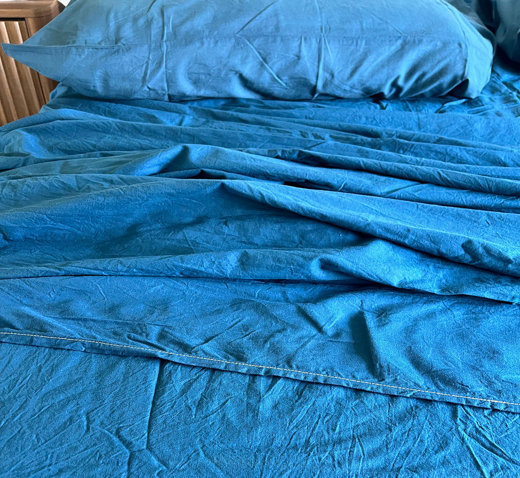 Belgium Organic Linen Indigo Blue