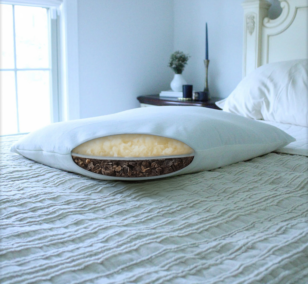 Hybrid Pillow : Natural Wool & Buckwheat