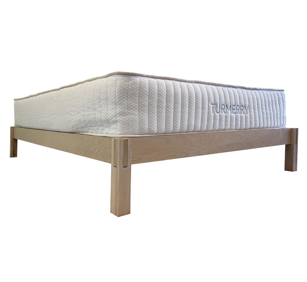Wooden Bed Frame Natural Wood Slatted Platform Bed Frame