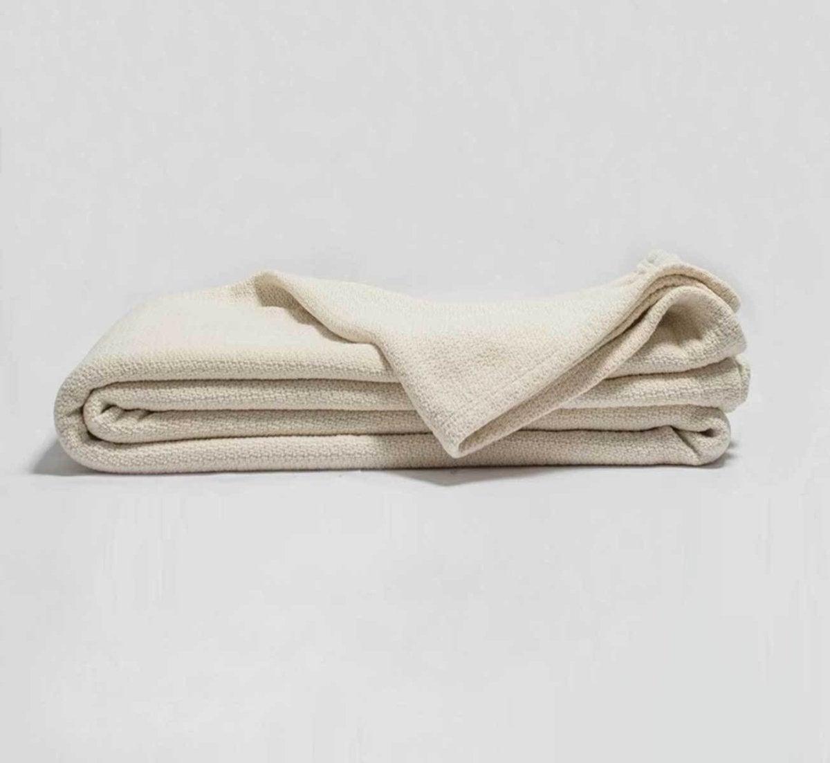 Crepe Weave Organic Cotton Blanket Throw - Twin 70 x 90 - OAM