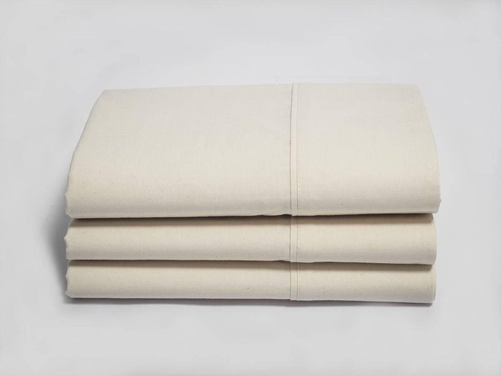 Dye Free Natural Color Organic Cotton Percale Pillow Covers - Turmerry