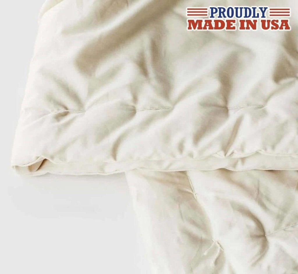 Made in USA Lightweight Natural Wool Comforter - Twin - HLO