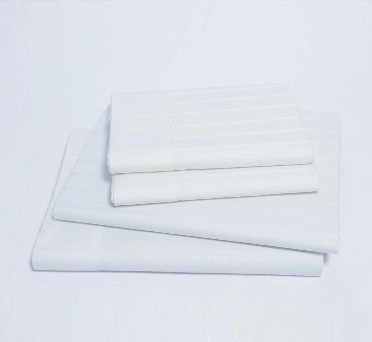 Organic Luxury Sateen Striped Bed Sheet Set