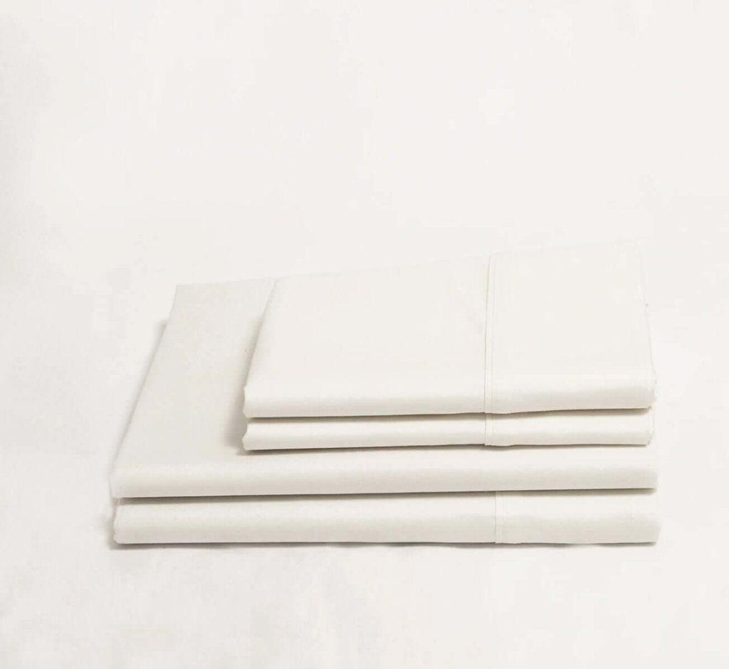 White Organic Sateen Sheet Set - Turmerry